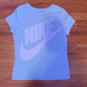 light blue Nike tee